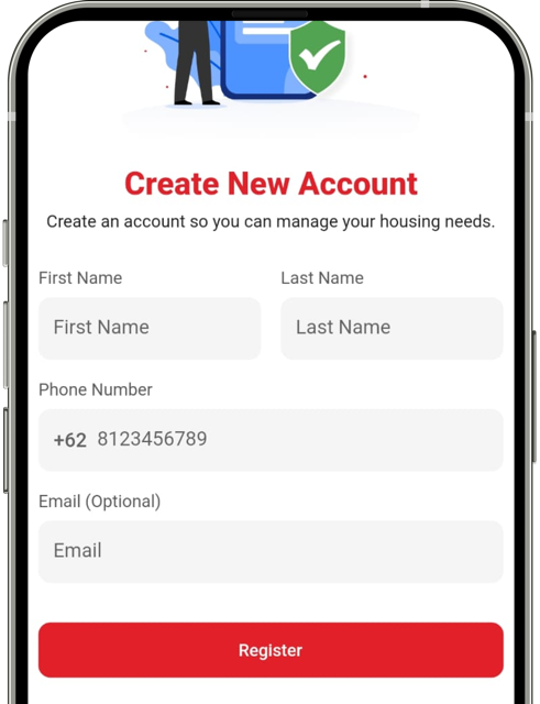 Formulir input data pendaftaran akun Yipy
