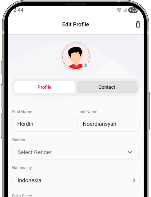 Formulir lengkapi data diri setelah verifikasi di Yipy