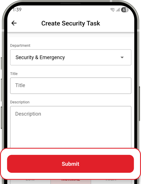 Tampilan form laporan gangguan keamanan di aplikasi Yipy