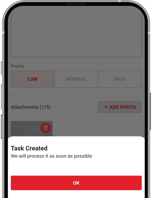 Status laporan keamanan dikirim dan diproses oleh staf